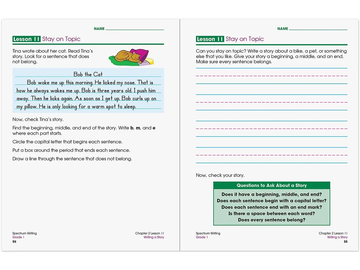Spectrum® Writing Workbook - Gr. 1 - US 1913