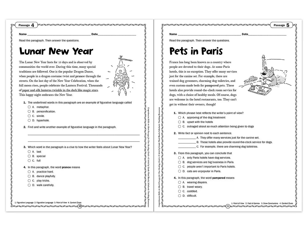 Comprehension Skills Workbook - Gr. 4 - US 8828