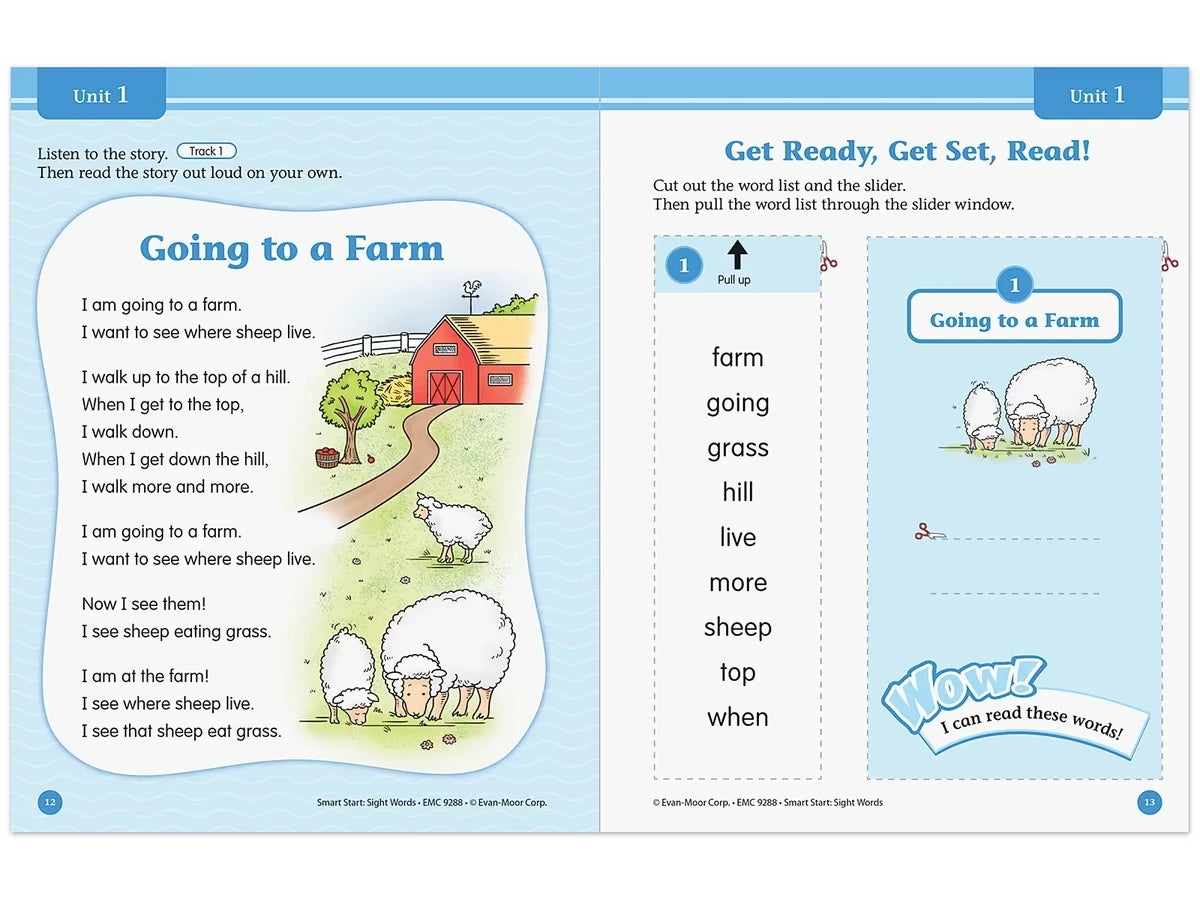 Sight-Words Smart Start Workbook - Kindergarten - US 7095