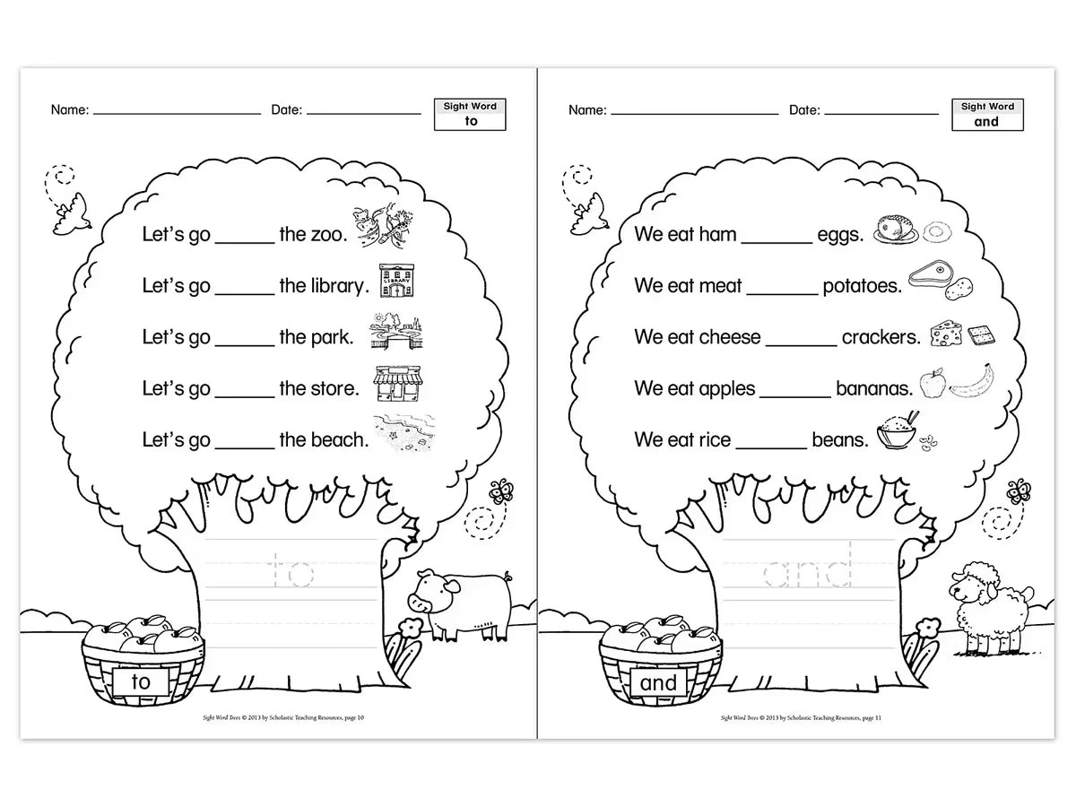 Sight-Word Trees Workbook - US 3136