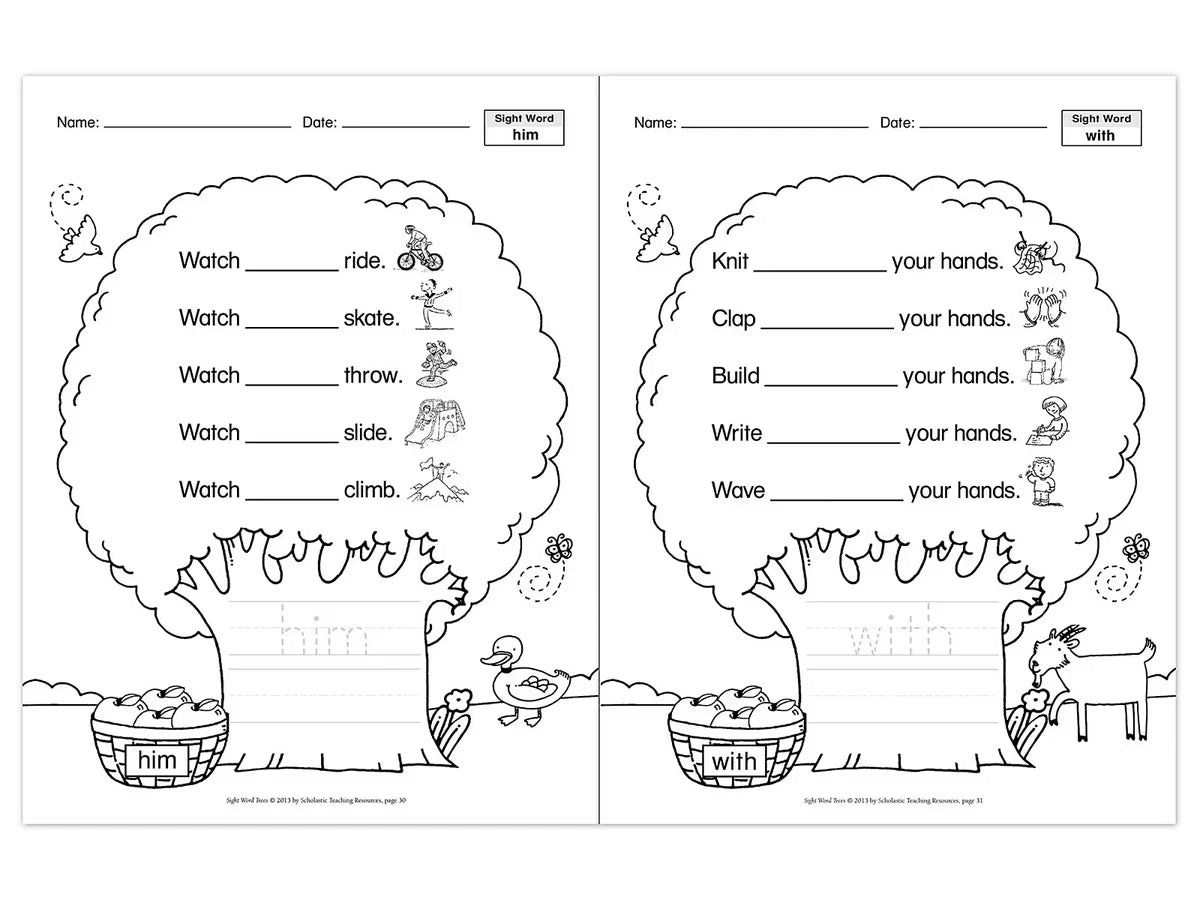 Sight-Word Trees Workbook - US 3136
