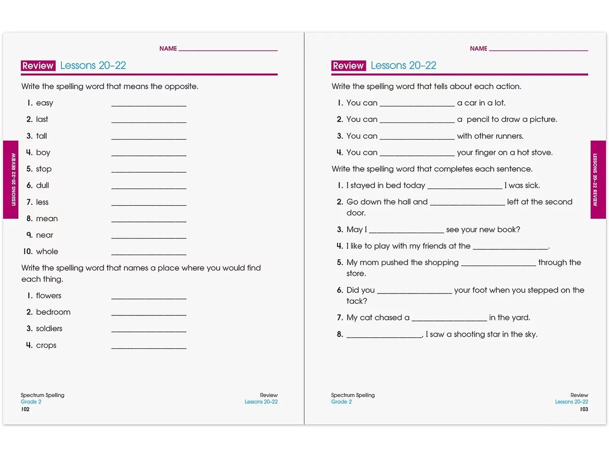 Spectrum® Spelling Workbook - Gr. 2 - US 2793
