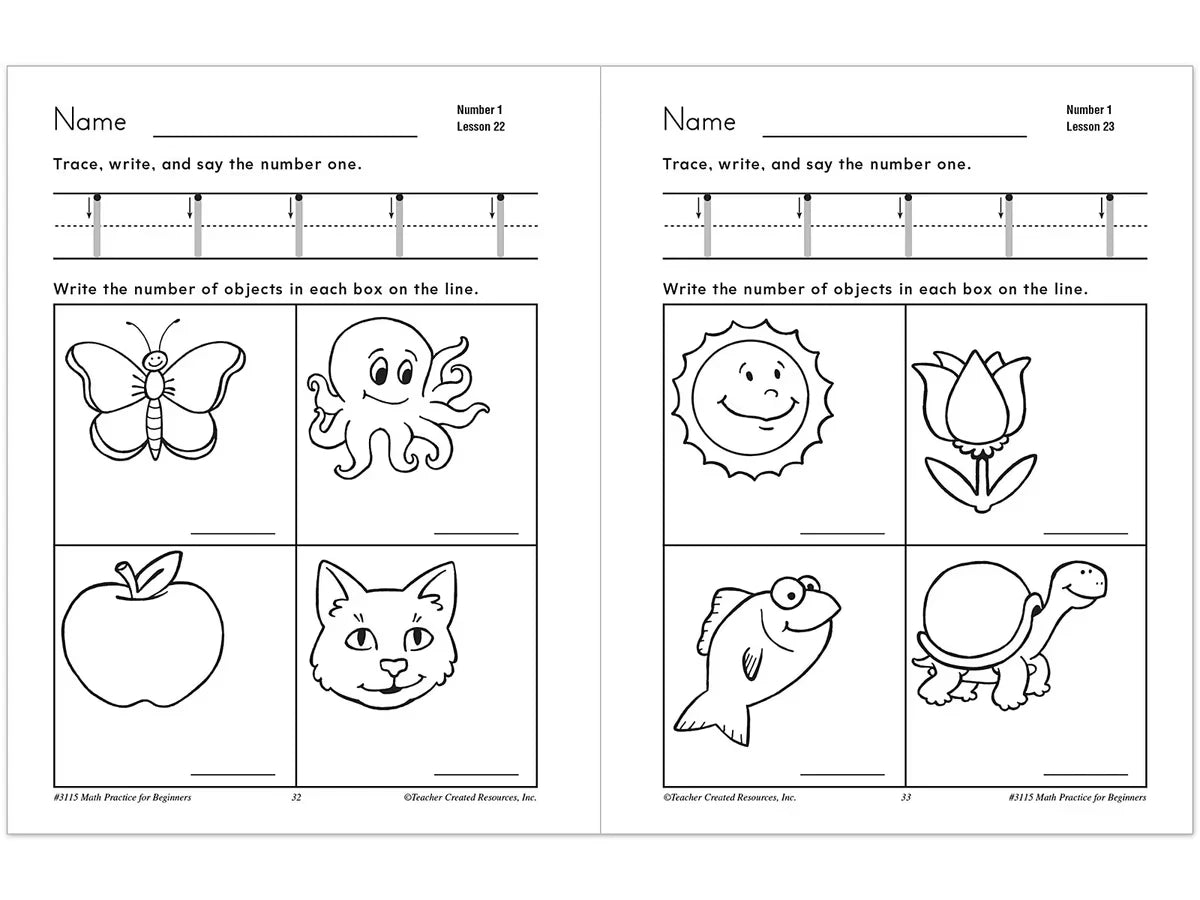 Math Practice for Beginners Workbook - US 1209