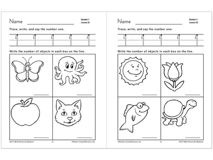 Math Practice for Beginners Workbook - US 1209