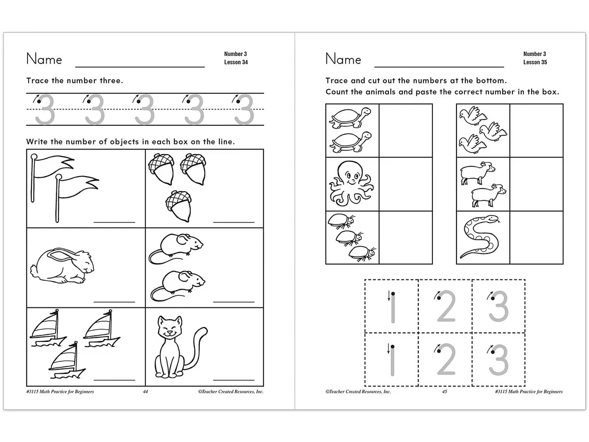 Math Practice for Beginners Workbook - US 1209