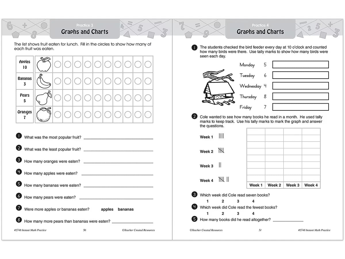 Instant Math Practice Workbook - Gr. 1 - US 9812