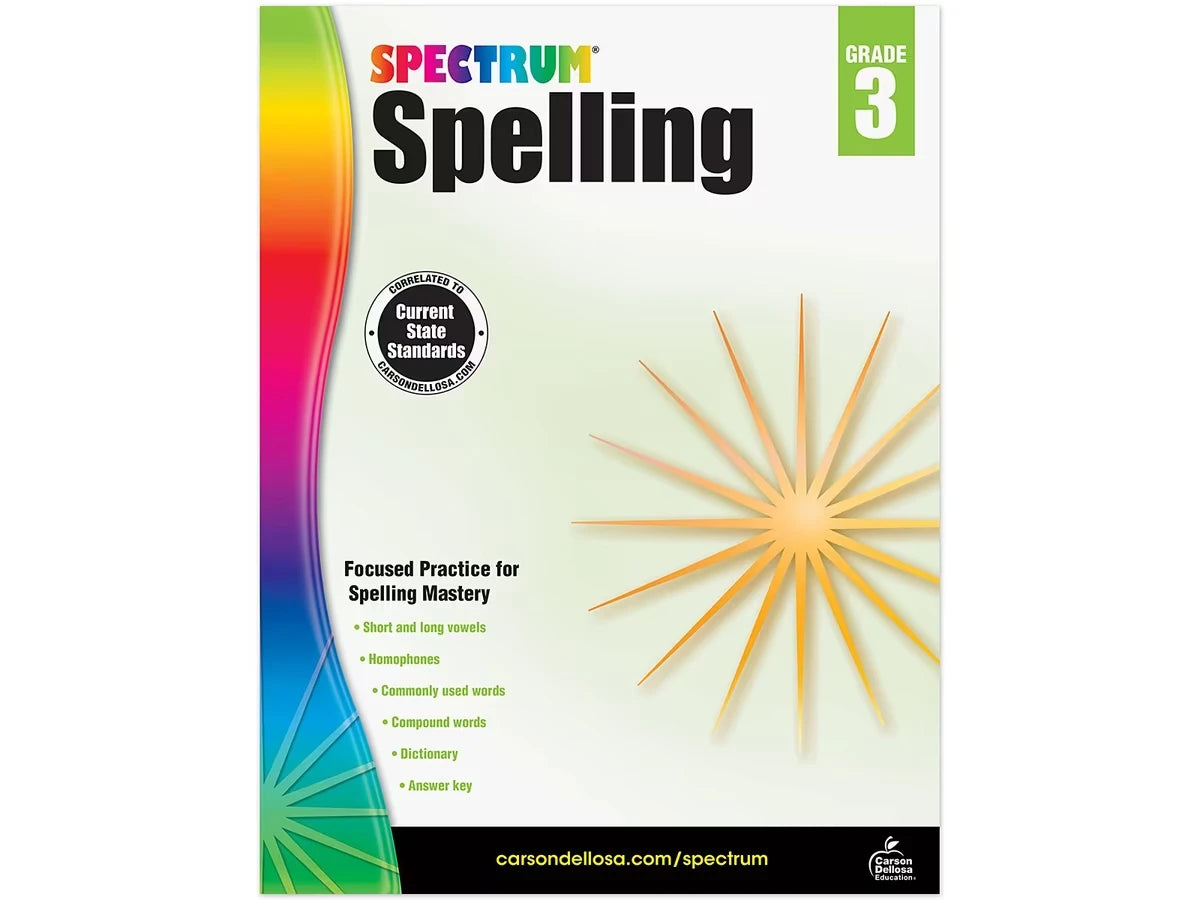 Spectrum® Spelling Workbook - Gr. 3 - US 7025