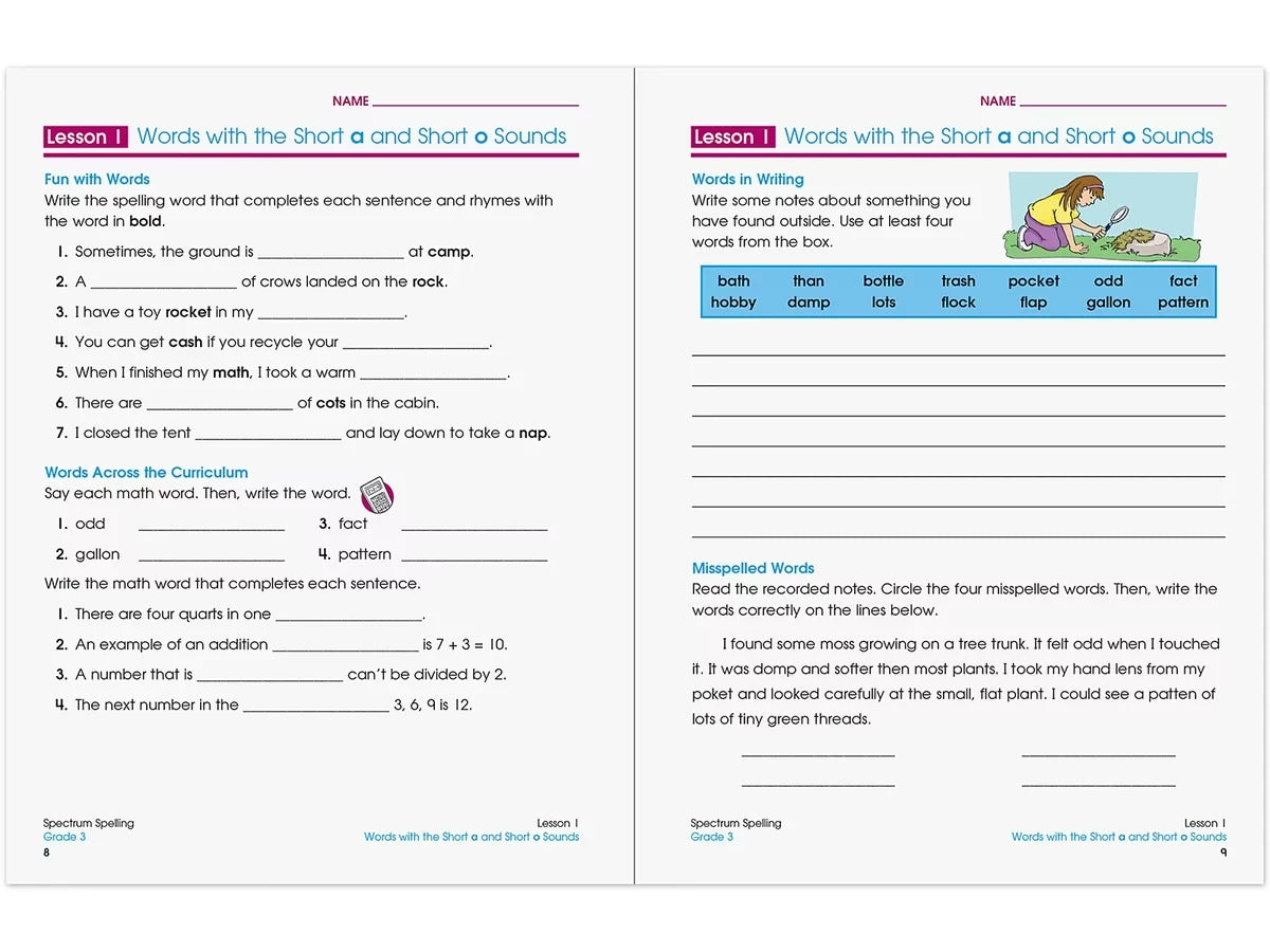 Spectrum® Spelling Workbook - Gr. 3 - US 7025