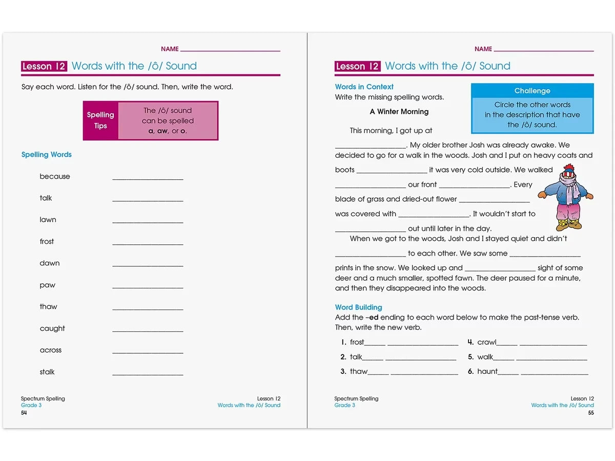 Spectrum® Spelling Workbook - Gr. 3 - US 7025