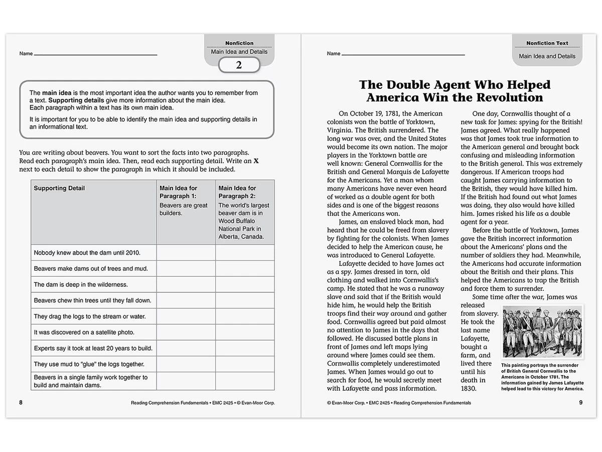 Reading Comprehension Fundamentals Workbook - Gr. 5 - US 1844