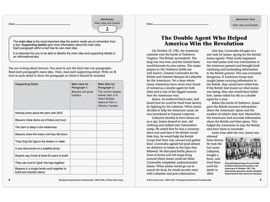 Reading Comprehension Fundamentals Workbook - Gr. 5 - US 1844