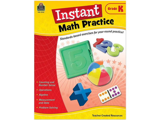 Instant Math Practice Workbook - Kindergarten - US 4391