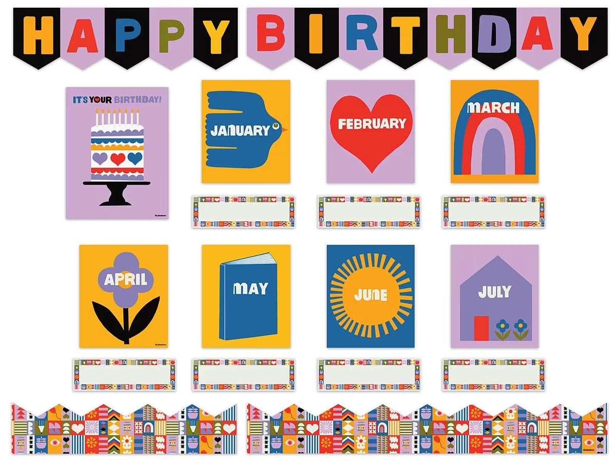 Lisa Congdon Birthday Bulletin Board Set - US 1733