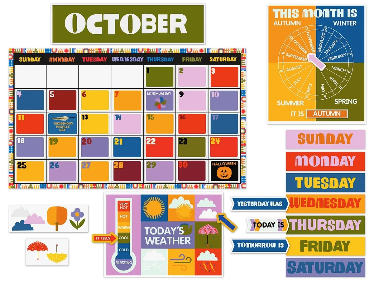Lisa Congdon Calendar Bulletin Board Set - US 2244