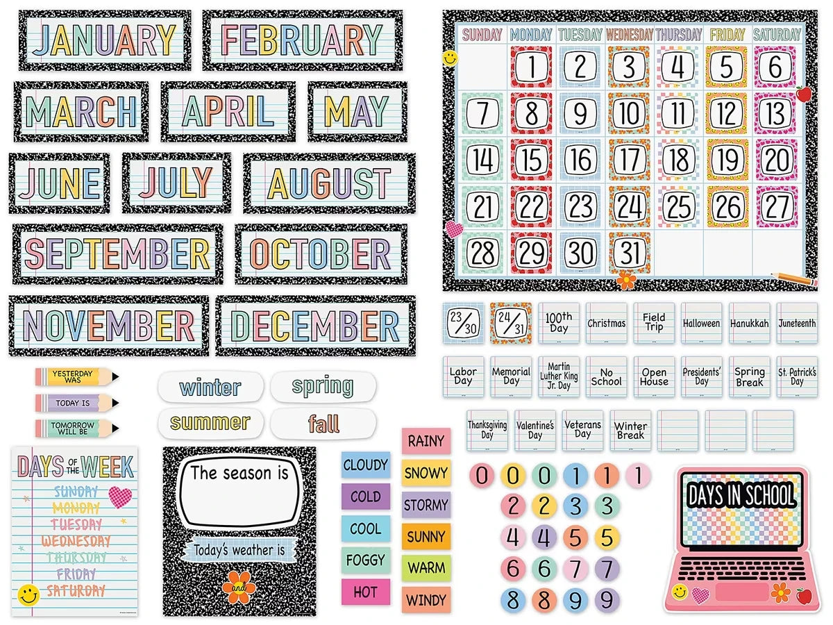 Cool for School Calendar Bulletin Board Set - US 7298