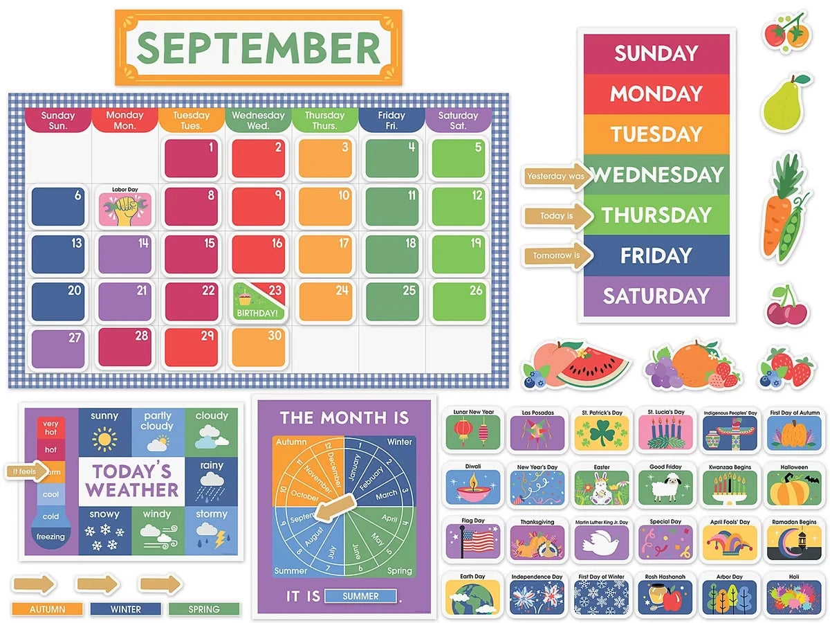 Farmers Market Calendar Bulletin Board Set - US 8137