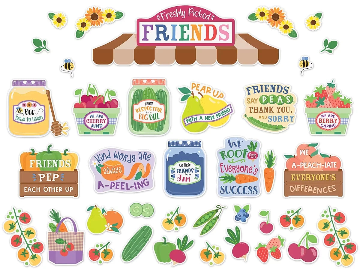 Farmers Market Freshly Picked Bulletin Board Set - US 1791