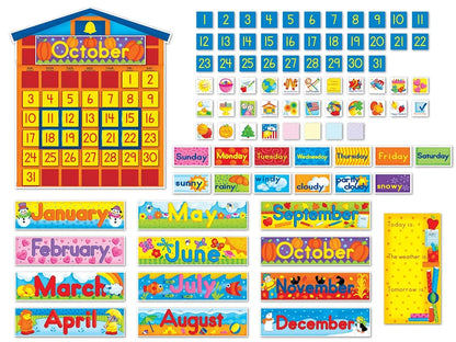 Schoolhouse Calendar Bulletin Board Set - US 4801