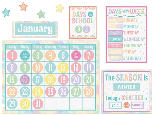 Pastel Pop Calendar Bulletin Board Set - US 6261