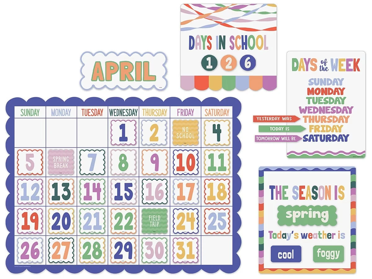 Color Crush Calendar Bulletin Board Set - US 7009