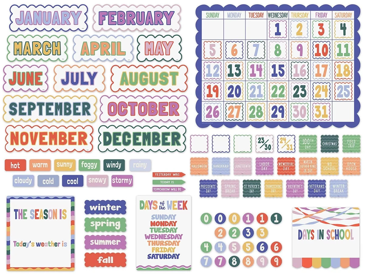 Color Crush Calendar Bulletin Board Set - US 7009