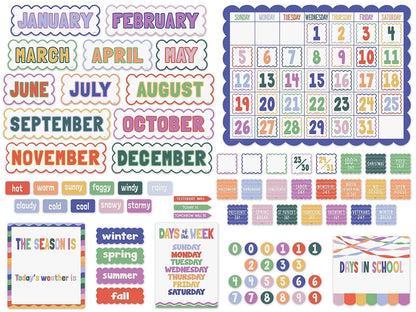Color Crush Calendar Bulletin Board Set - US 7009