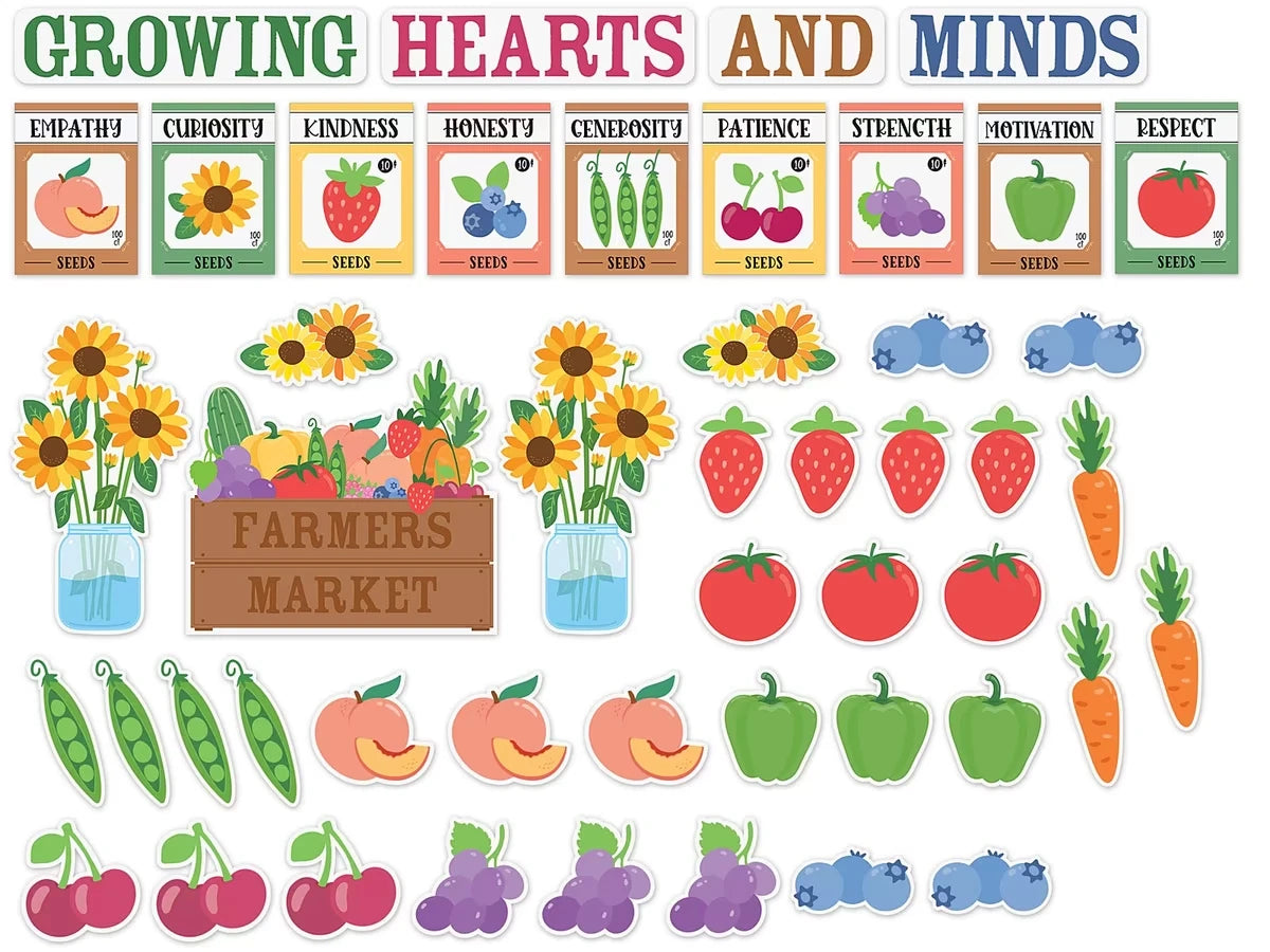 Farmers Market Growing Hearts Bulletin Board Set - US 4553