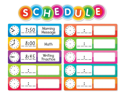 Color Your Classroom Class Schedule Bulletin Board Set - US 6093
