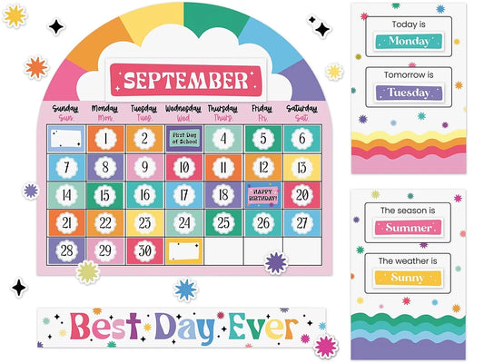 Retro Remix Best Day Ever Calendar Bulletin Board Set - US 1014