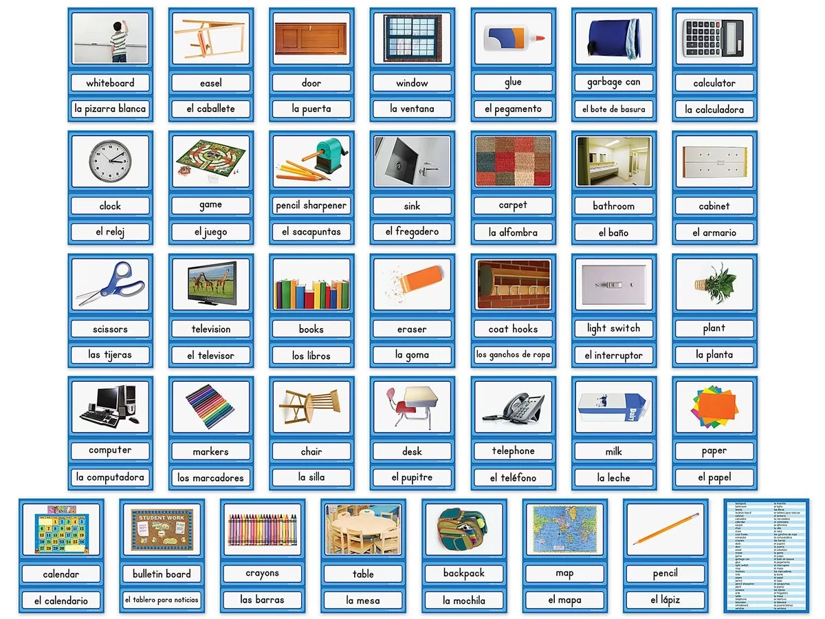 Spanish and English Classroom Labels - US 2147