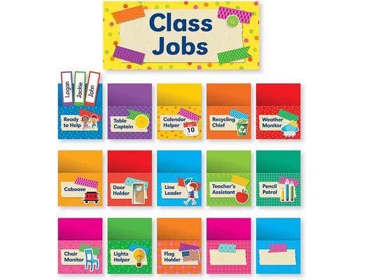 Colorful Class Jobs Bulletin Board Set - US 8641
