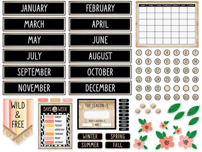 Simply Safari Calendar Bulletin Board Set - US 6247