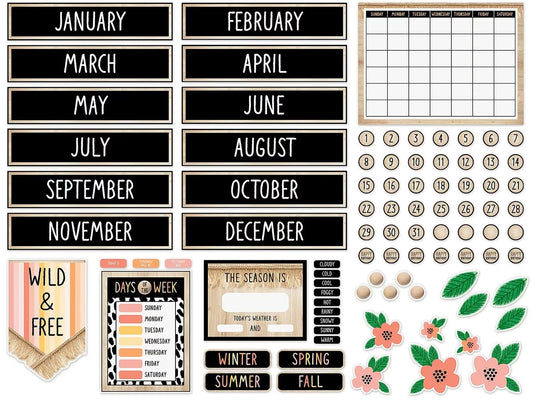 Simply Safari Calendar Bulletin Board Set - US 6247