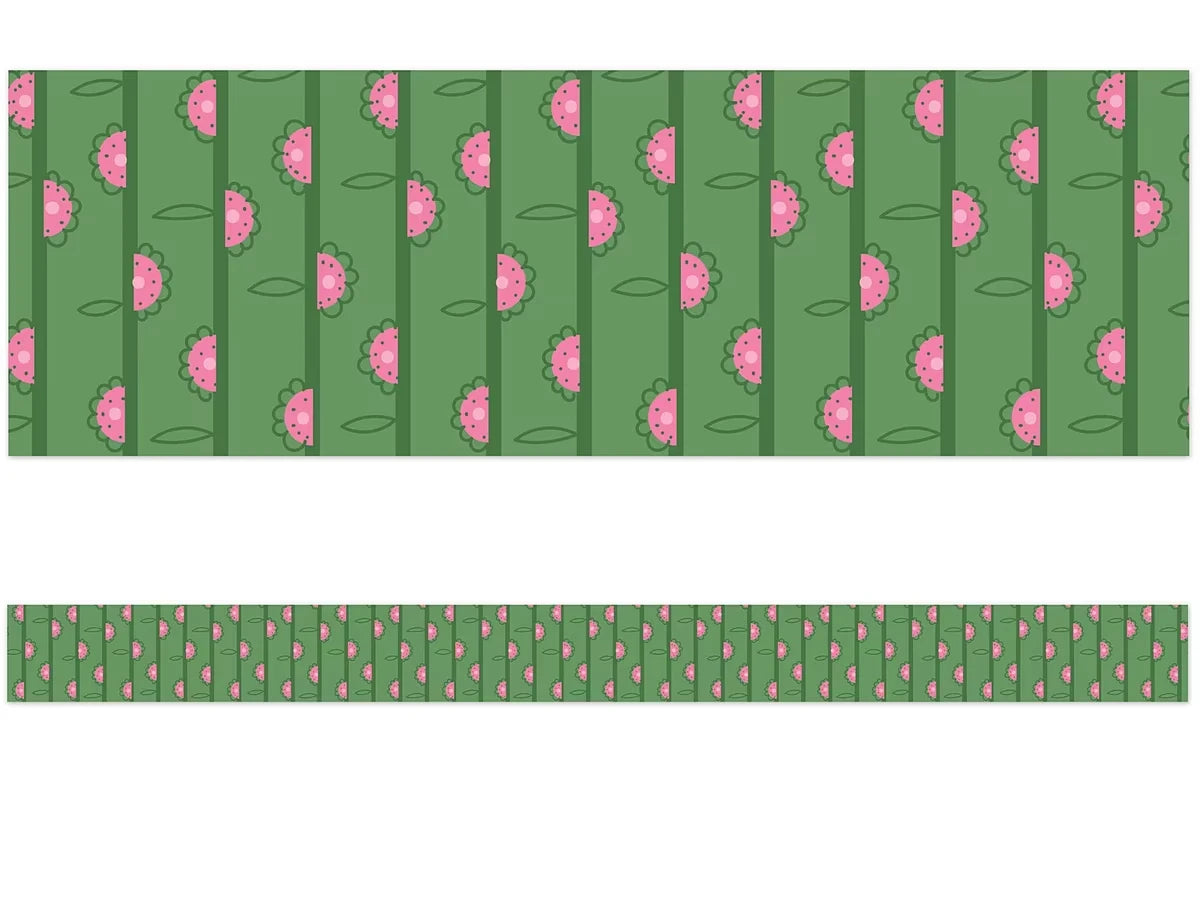 Fairy Tale Forest Flowers Border - US 8380