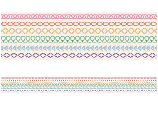 Crafty and Cool Rainbow Stitched Border - US 7951
