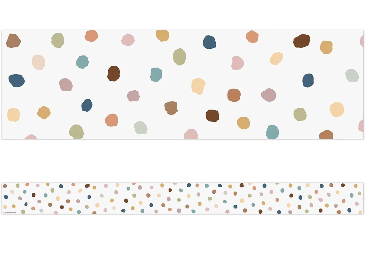 Everyone Is Welcome Painted Dot Border - US 8347