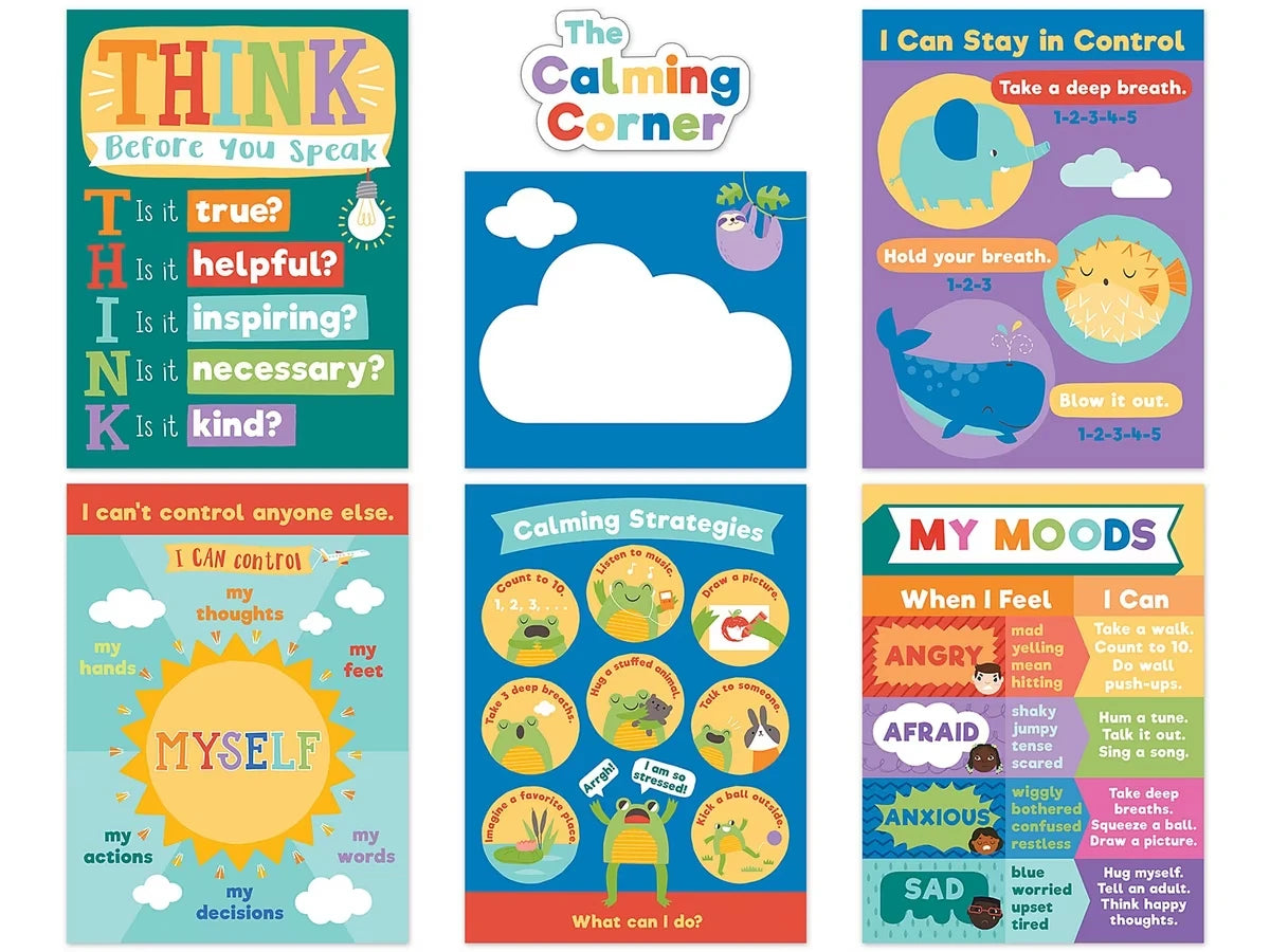 Social-Emotional Calming Strategies Bulletin Board Set - US 7026