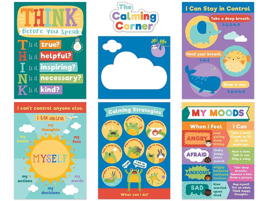 Social-Emotional Calming Strategies Bulletin Board Set - US 7026