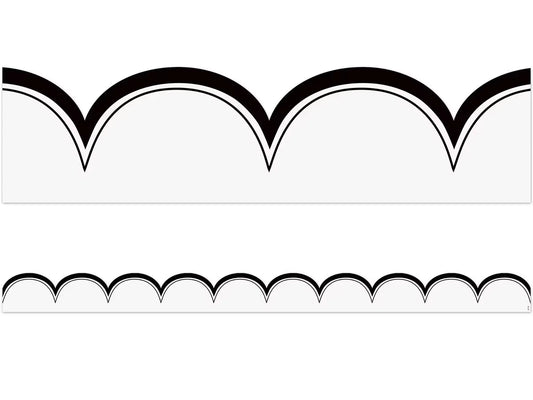 White with Black Scalloped Border - US 1717