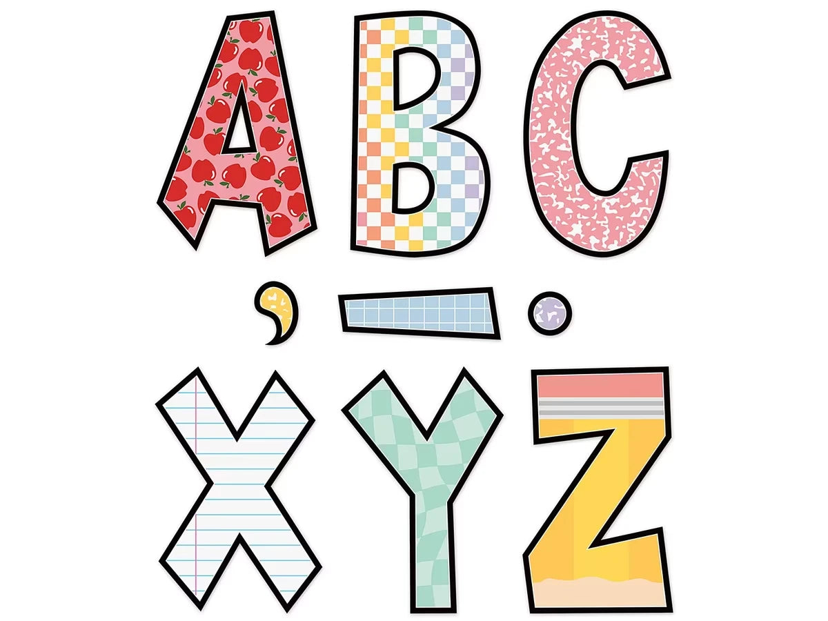 Cool for School 7" Punch-Out Letters - US 7684