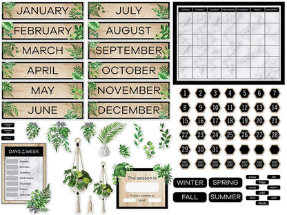 Simply Boho Calendar Bulletin Board Set - US 8141