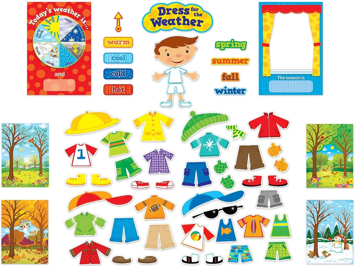 Dress for the Weather Bulletin Board Set - US 2293