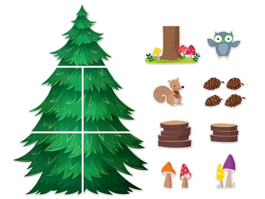 Woodland Friends Pine Tree Bulletin Board Set - US 2982