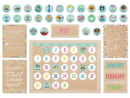 Krafty Pop! Calendar Bulletin Board Set - US 5913