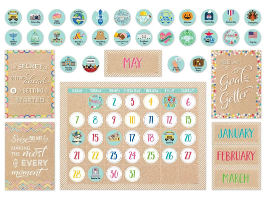 Krafty Pop! Calendar Bulletin Board Set - US 5913