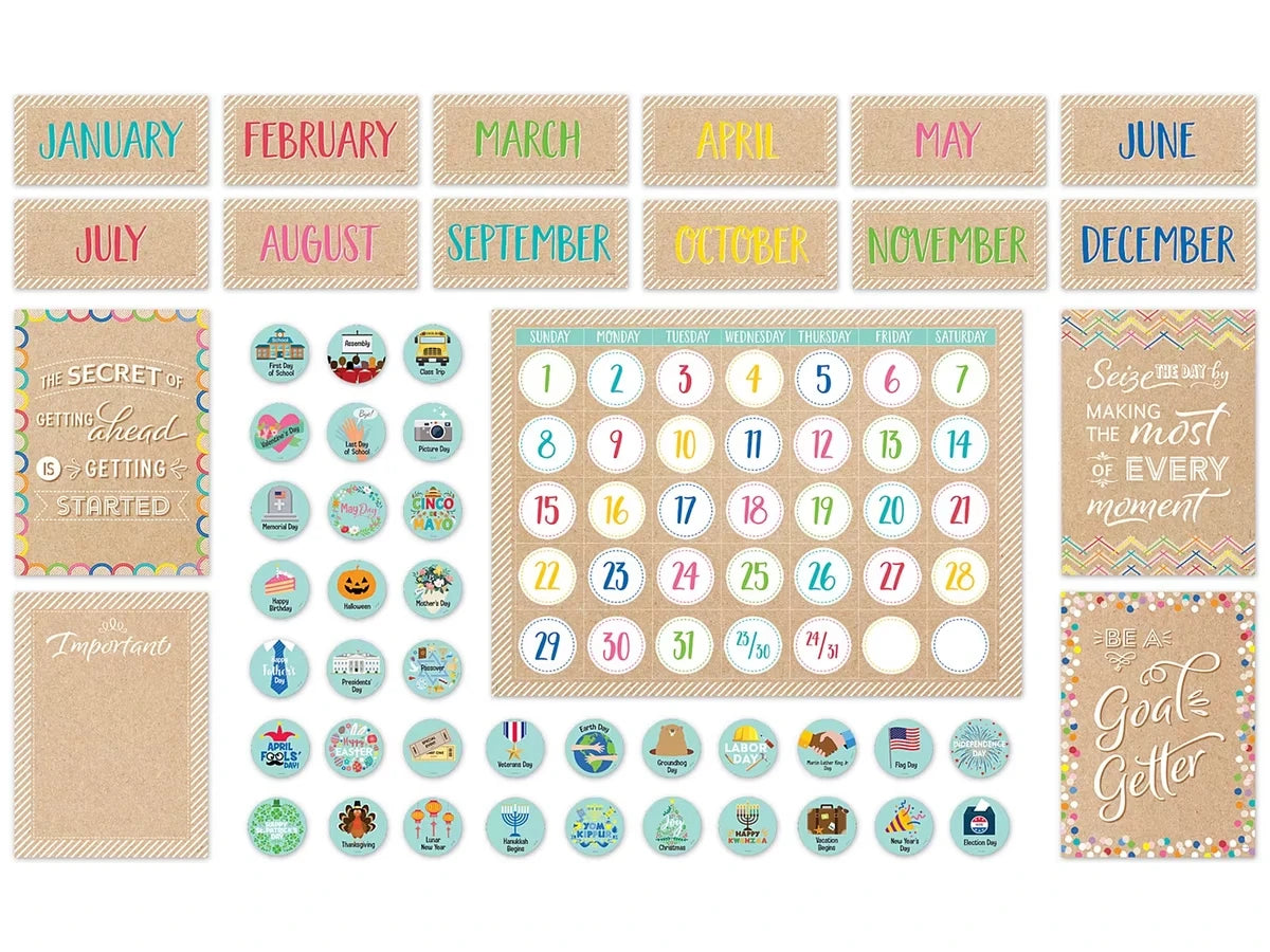 Krafty Pop! Calendar Bulletin Board Set - US 5913