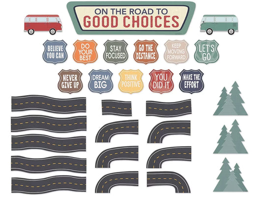Moving Mountains on the Road to Good Choices Bulletin Board Set - US 5278