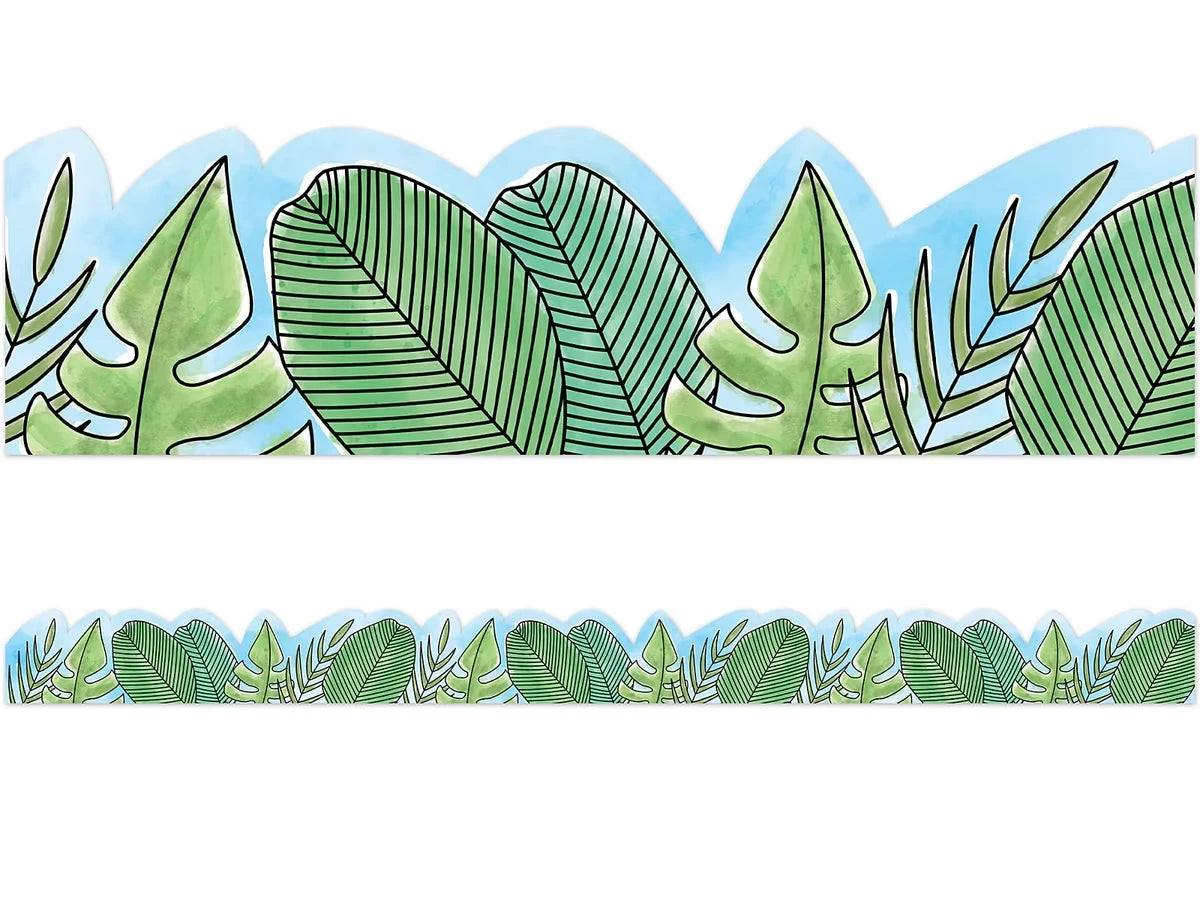 Safari Friends Jumbo Leaf Border - US 3986