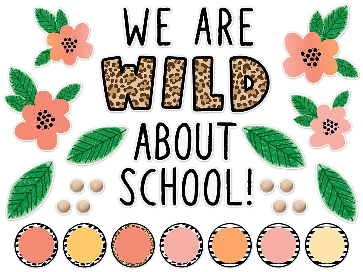 Simply Safari Wild About School Bulletin Board Set - US 5483
