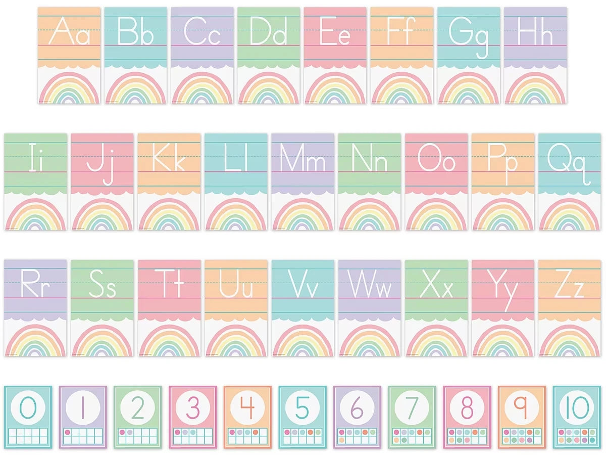 Pastel Pop Alphabet Card Bulletin Board Set - US 3415